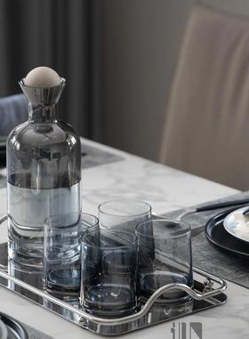 简约奢代收口木现酒具摆件样板房酒柜MRU装饰品塞创意轻红酒杯套