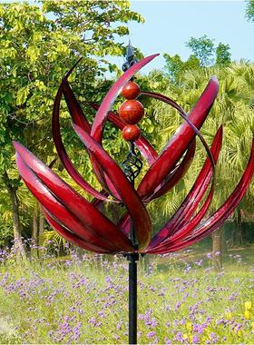 新品Harl洛owWindSin风nerRota35tor哈风旋转p器铁艺车园艺地插