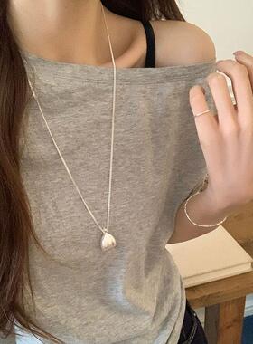 小众设计感钱袋子锦囊毛衣链女简约个性时尚潮流气质百搭长款项链