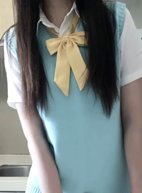 黄色日系学院风JK领带女