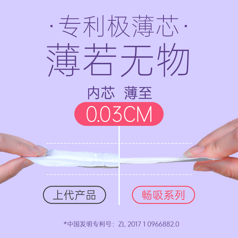 软风研究社卫生巾超薄棉柔日用畅吸经期姨妈巾护垫正品245mm50片 - 图0