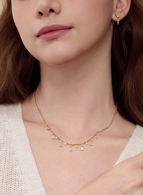 sweetpeeps彩色锆石项链