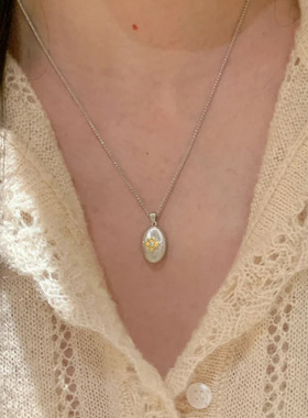 Sweetpeeps 八芒星咖啡豆项链轻奢高级感中古风精致双面锁骨链女