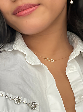 Sweetpeeps别针925纯银项链