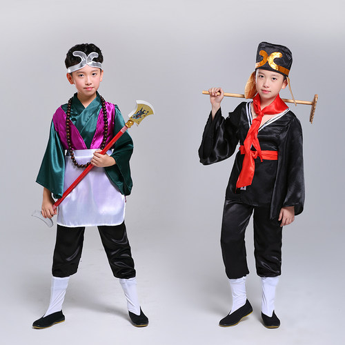 儿童西游记师徒四人服装全套道具唐僧孙悟空衣服猪八戒沙僧演出服 - 图2