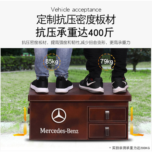 奔驰后备箱储物箱C级 S级 E300 GLK  GLE汽车专用后尾收纳杂物箱 - 图1