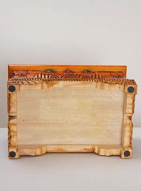 实木糌粑盒带防滑底垫民族特色