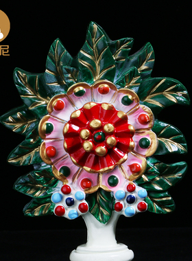 八供朵玛食子花果彩绘摆件