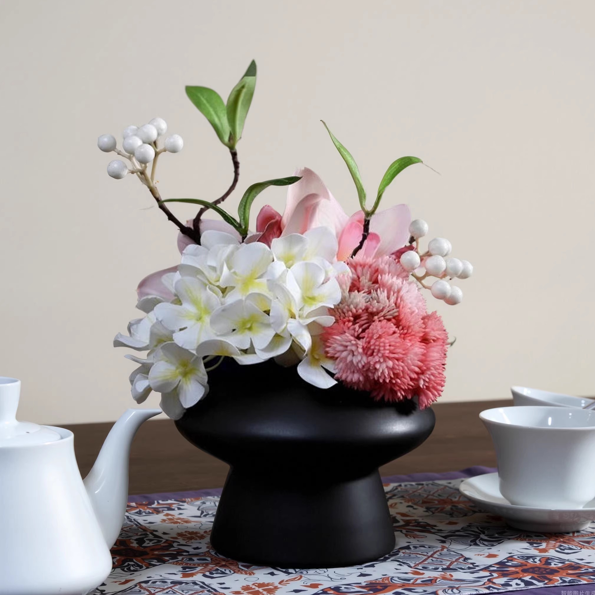 样板房现代仿真花高端客厅餐桌摆花酒店插花摆件轻奢花艺软装饰品 - 图0