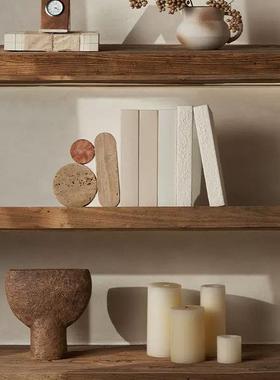 家居网红民宿装饰档SAN摆件房书布置软装搭侘配设间计寂风书柜装