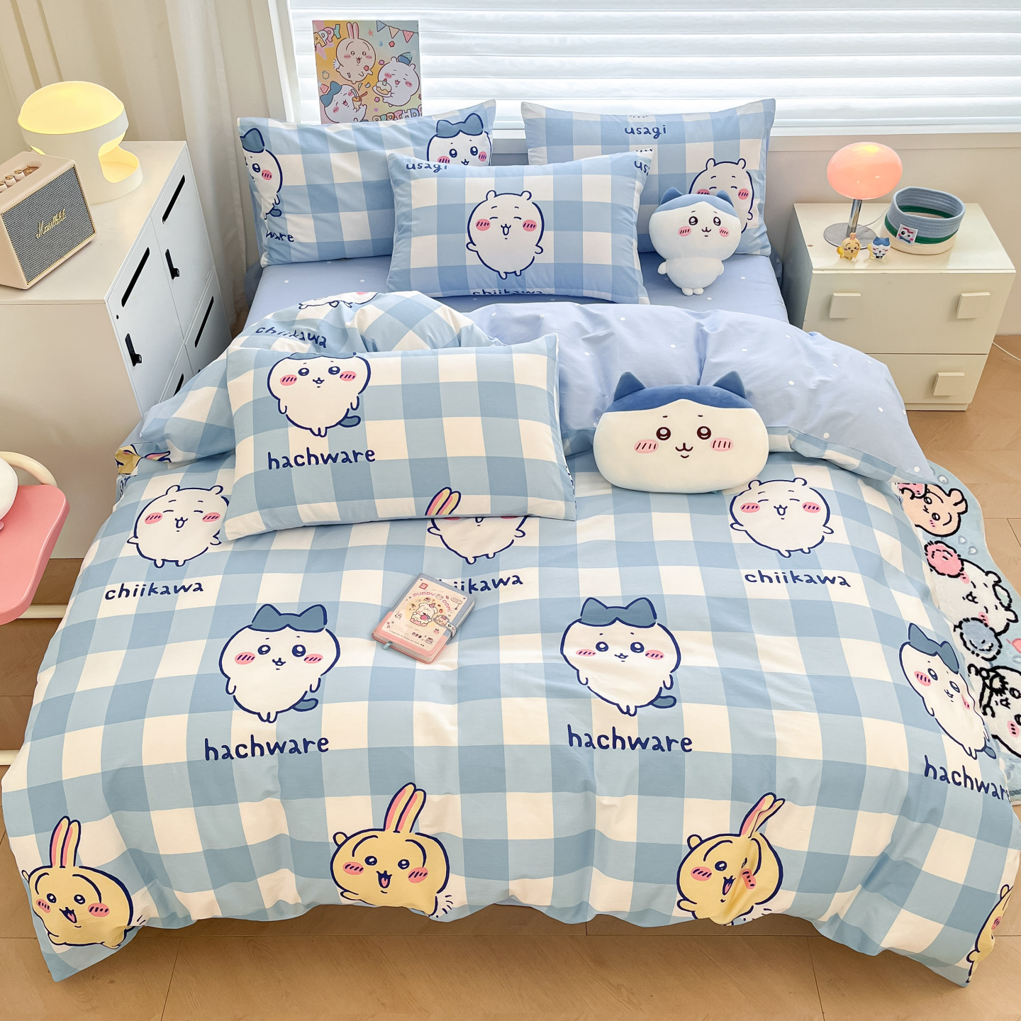 乌萨奇纯棉床上四件套疯狂动物城儿童床品全棉男被套床笠宿舍三件,淘宝优惠券,粉丝福利购,淘宝优惠卷