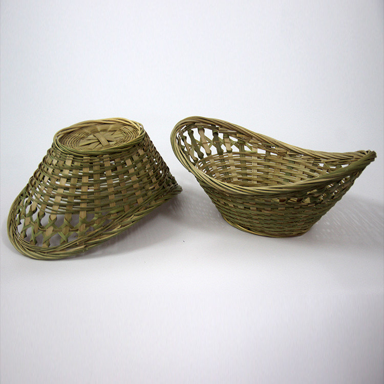 水果竹篮编织筐手提家用元宝形状竹制品干果收纳青篾小号装饰商用,淘宝优惠券,粉丝福利购,淘宝优惠卷