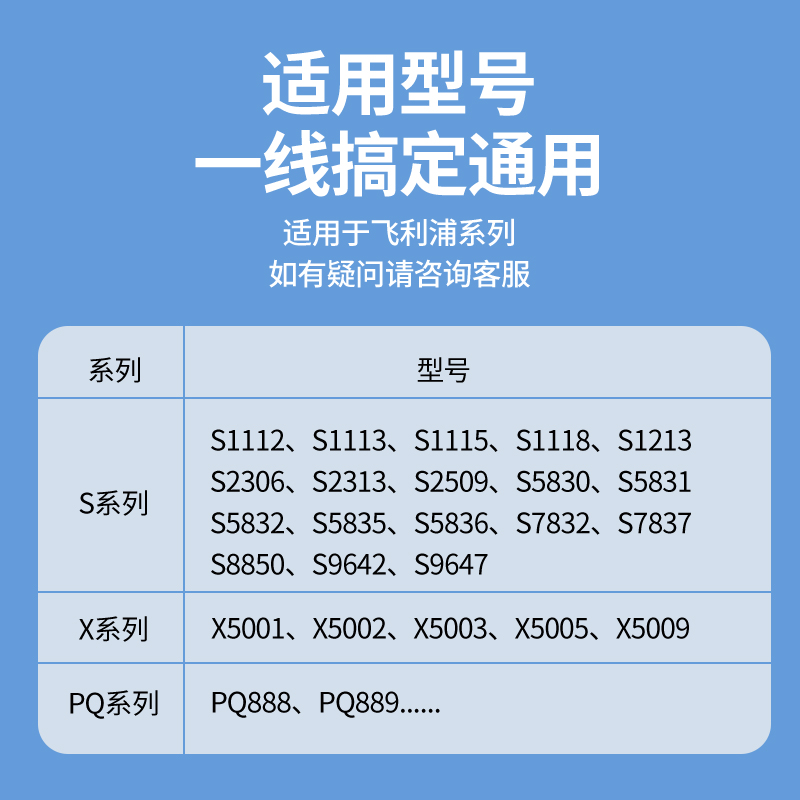 赢潜适用飞利浦剃须刀充电线充电器S1112/1113/1115/1118/2306/X5001/X5002/PQ888/889电动刮胡刀电源线配件-图0