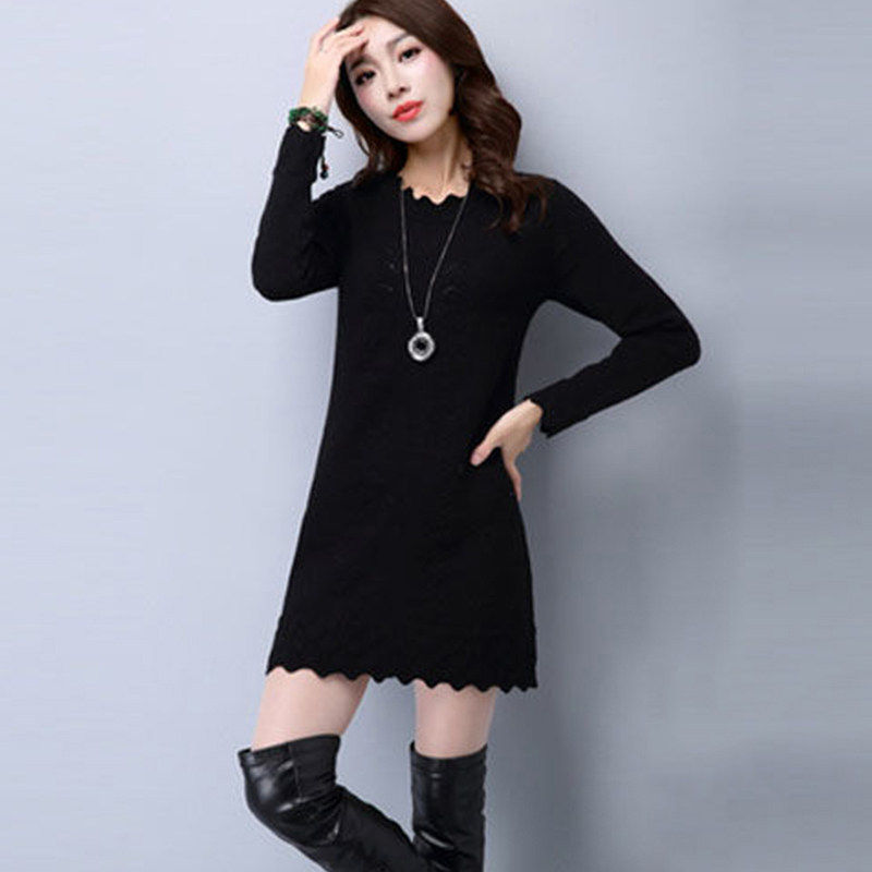 中长款加厚套头毛衣女2026秋冬新款宽松外穿洋气圆领针织打底衫潮,淘宝优惠券,粉丝福利购,淘宝优惠卷