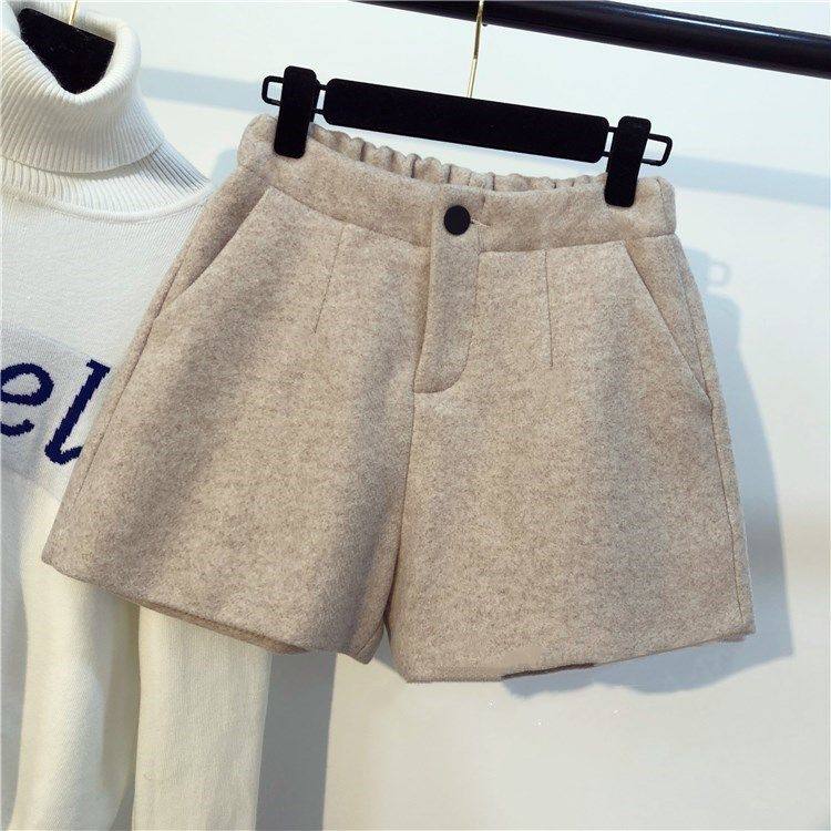 毛呢短裤女秋冬季大码2026新款宽松高腰阔腿a字打底靴裤冬款外穿,淘宝优惠券,粉丝福利购,淘宝优惠卷