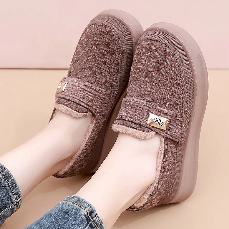 秋冬老北京布鞋女棉鞋平底加绒保暖休闲乐福鞋防滑软底舒适妈妈鞋,淘宝优惠券,粉丝福利购,淘宝优惠卷