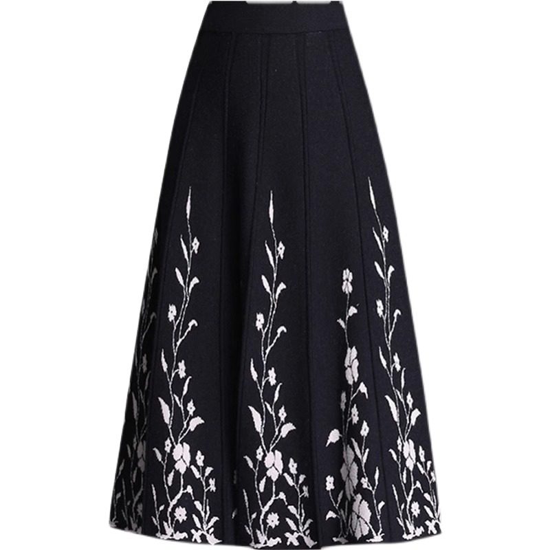 中长款高腰毛线裙针织半身裙女2025秋冬新款a字裙冬季大摆百褶裙,淘宝优惠券,粉丝福利购,淘宝优惠卷