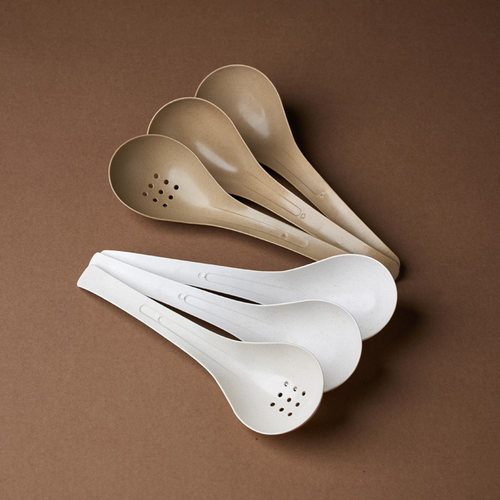 一次性大汤勺公勺汤匙稻壳大漏勺分餐勺大调羹特大号餐厅外卖加厚 - 图2