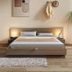 Japanese-style tatami bed Nordic high box storage bed Modern simple small apartment double bed Master bedroom storage large bed