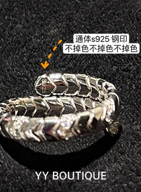 蛇型不掉色通体925不掉色戒指