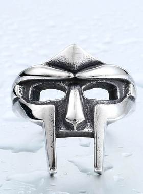 Classic Retro MF DOOM Mask Rings For Men Gladiator Punk Styl
