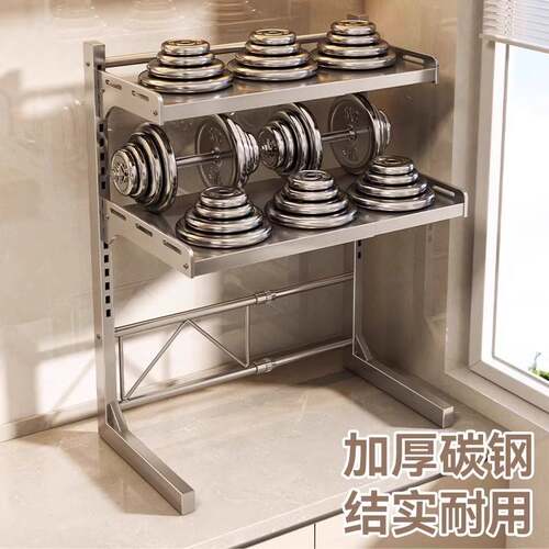厨房台面微波炉架子多功能家用烤箱双层伸缩收纳置物架浴缸置物架 - 图2