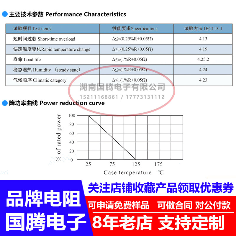 RTP厚膜大功率无感电阻射频负载采样10W35W50W100W欧 TO220TO247 - 图2