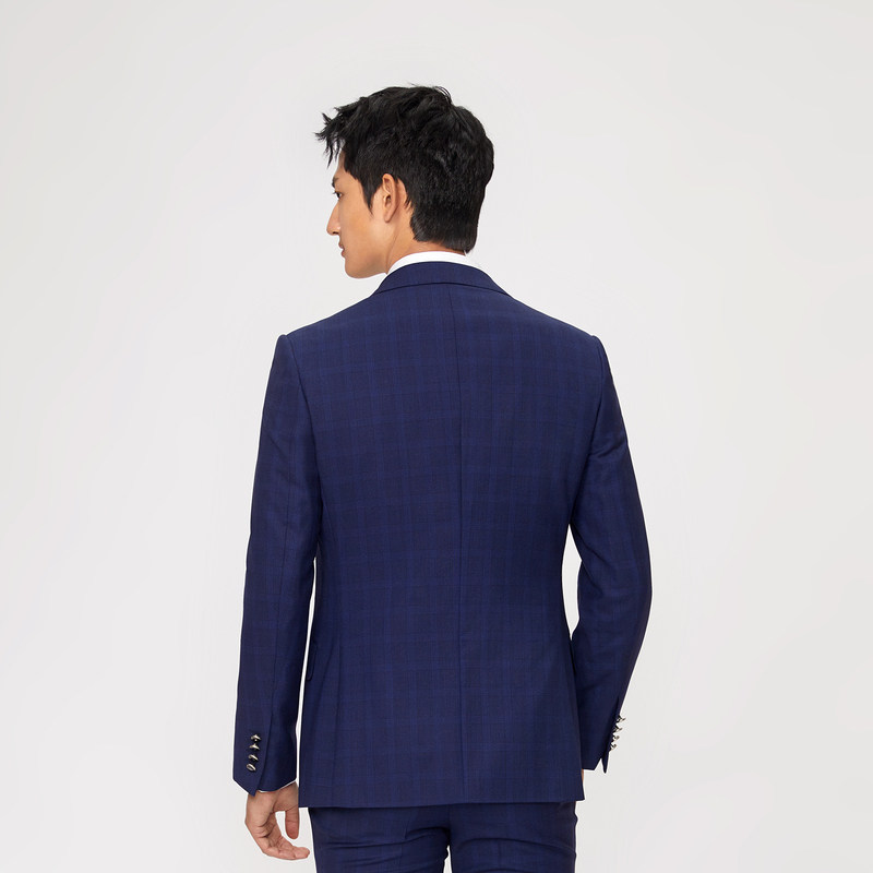 Lavico/朗维高男装格纹修身款正装西服含羊毛桑蚕丝舒适,淘宝优惠券,粉丝福利购,淘宝优惠卷