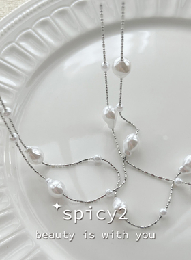 复古巴洛克珍珠项链高级感轻奢