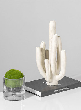 北欧简约仙人掌珊瑚造型摆件酒店