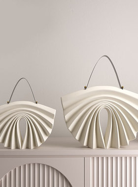 简约现代扇形包包摆件客厅卧室玄