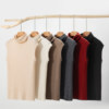 Wearable 100% Cashmere Pile Collar Sleeveless Vest