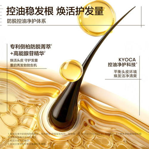 【大油头推荐】极方防脱洗发水控油蓬松丰盈固发腺苷侧柏叶洗发露 - 图2