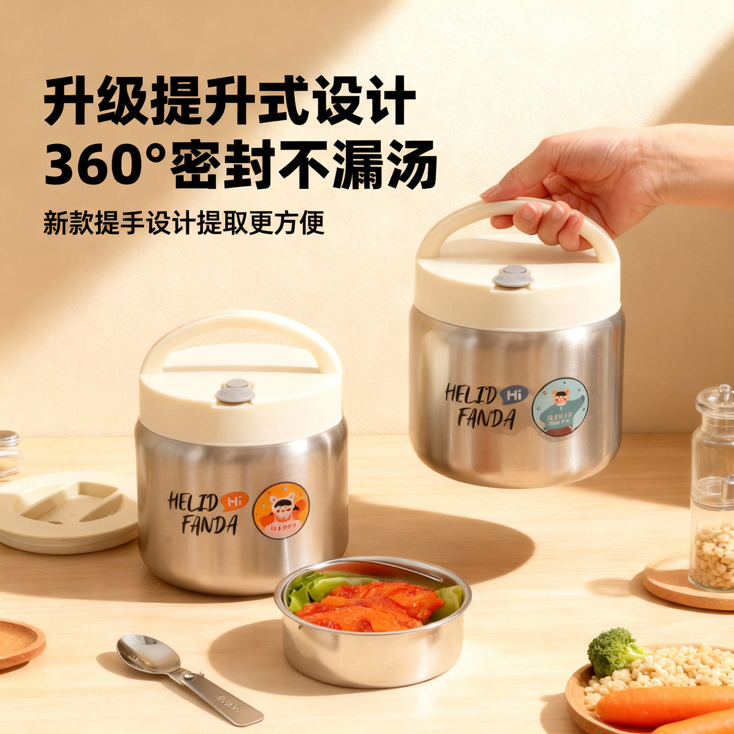 316不锈钢提锅双层保温大容量饭桶学生上班族专用带饭多层饭菜盒,淘宝优惠券,粉丝福利购,淘宝优惠卷