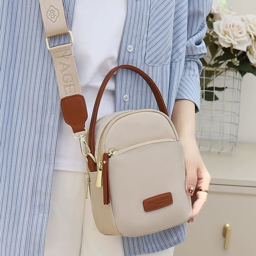 Шоппер, небольшая сумка, бретели для отдыха, сумка через плечо, в корейском стиле, ткань оксфорд