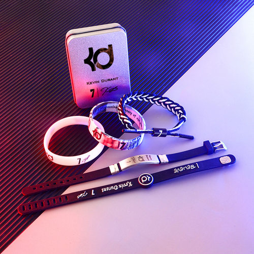 篮球手环库里nba球星鞋带手环篮球周边科比夜光硅胶运动手环 - 图0