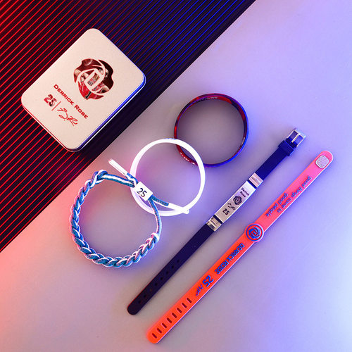 篮球手环库里nba球星鞋带手环篮球周边科比夜光硅胶运动手环 - 图1