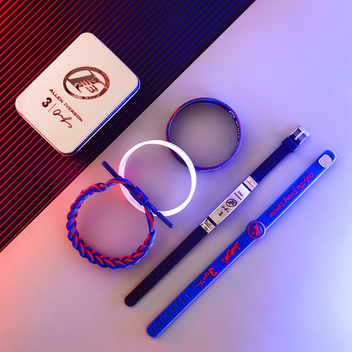 篮球手环库里nba球星鞋带手环篮球周边科比夜光硅胶运动手环 - 图2