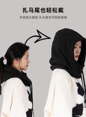 滑雪套头帽连帽一体帽子