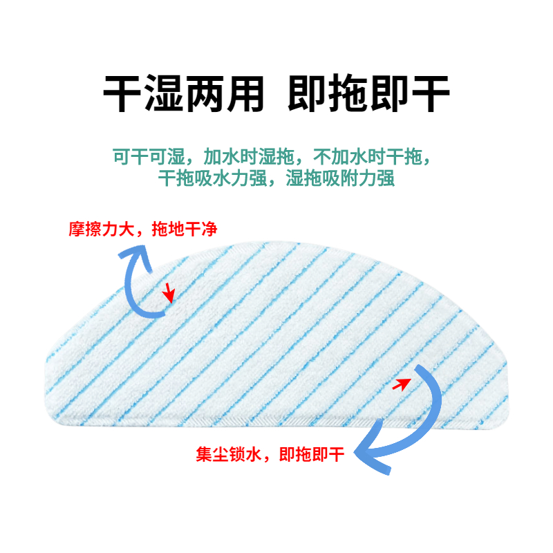 适配科沃斯N8Pro地宝T8max水洗抹布T9aivi/power清洁一次性强拖布 - 图2