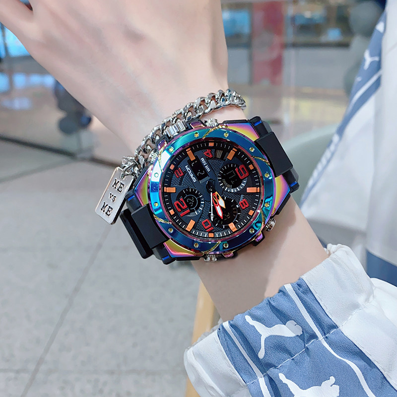 新概念机械男士潮流运动型初电子表 纪梵洛手表国产腕表