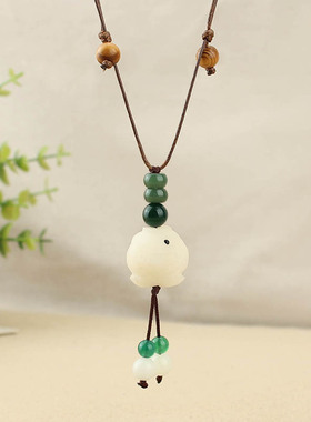 古忆时光中国风象牙果平安扣项链