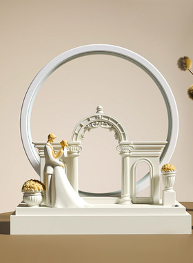 树脂欧式七夕礼物送新人装饰摆件