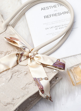 丝巾厂家批发绑包绑发蝴蝶结长条发带飘带小丝巾礼盒伴手礼绑带