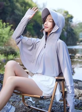 超薄冰丝防晒衣女2025新款夏季防紫外线长袖超薄款罩衫外套骑车
