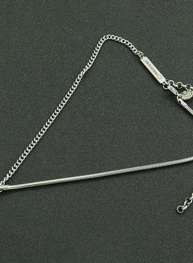 欧美个性超人钛钢项链女潮嘻哈搭