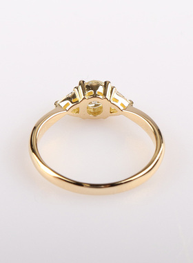 中古95新日本进口K18黄金戒指