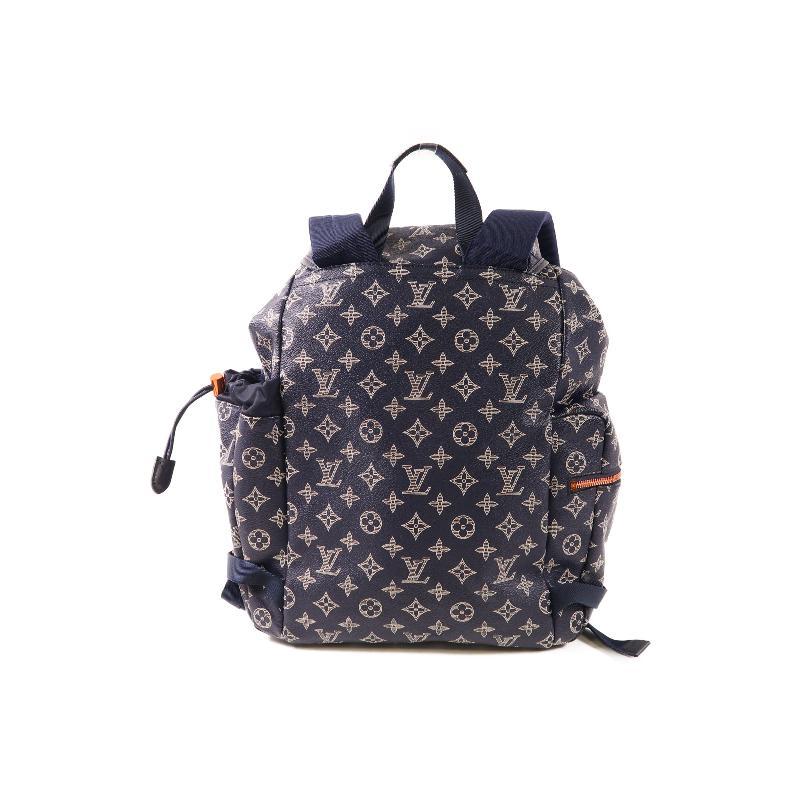 中古LV路易威登男包A级95新Backpack涂层/防水帆布双肩包蓝色HK - 图0