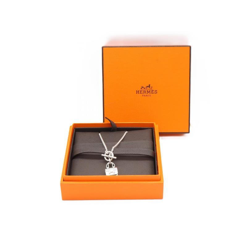 中古Hermes爱马仕女A级95新Constance925银项链银色 - 图3