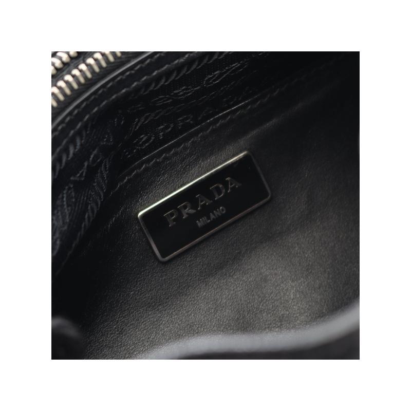 中古Prada普拉达女包A级95新Backpack背包牛皮双肩包黑色 - 图2